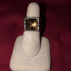 Silpada Brown stone Ring Size 7